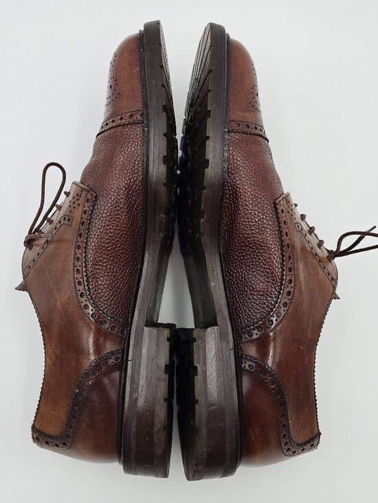 Mezlan Andrew Aged Brown Cap Toe Brogue Oxford Dress Shoes Spain Men\'s Size 10
